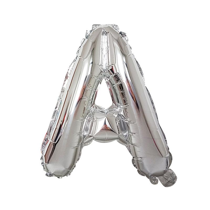 1/26 Stück 16 Zoll Alphabet Folienballons Silber Aluminium Buchstabenballons Wiederverwendbares Dekor Hochzeit Geburtstagsfeier Veranstaltungen