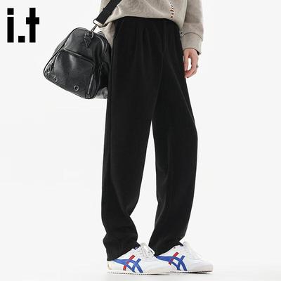 Fingercroxx Men's Autumn Knit Casual Straight-Leg Pants