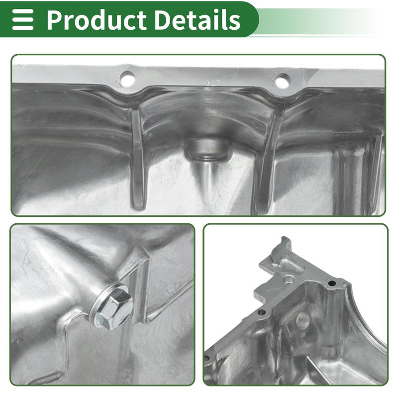 UXCELL Auto Car Engine Oil Pan lAluminum Oil Pan Sump Transmission Oil Pan for Honda Fit Base 2009-2013 No.11200RB0900
