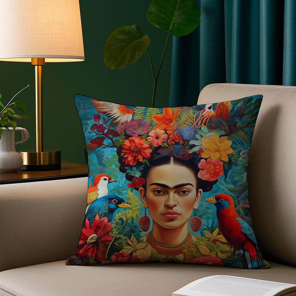 Painting FFridaS Art Pillow Case Short Plush Print Cushion Cover Square Throw Pillow Covers Sofa Home Decor