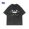 Animovaný film Totoro s Miyazaki Hayao Trávníková zeď Mei Kolem Retro Wash Tričko s krátkým rukávem Pánské a dámské
