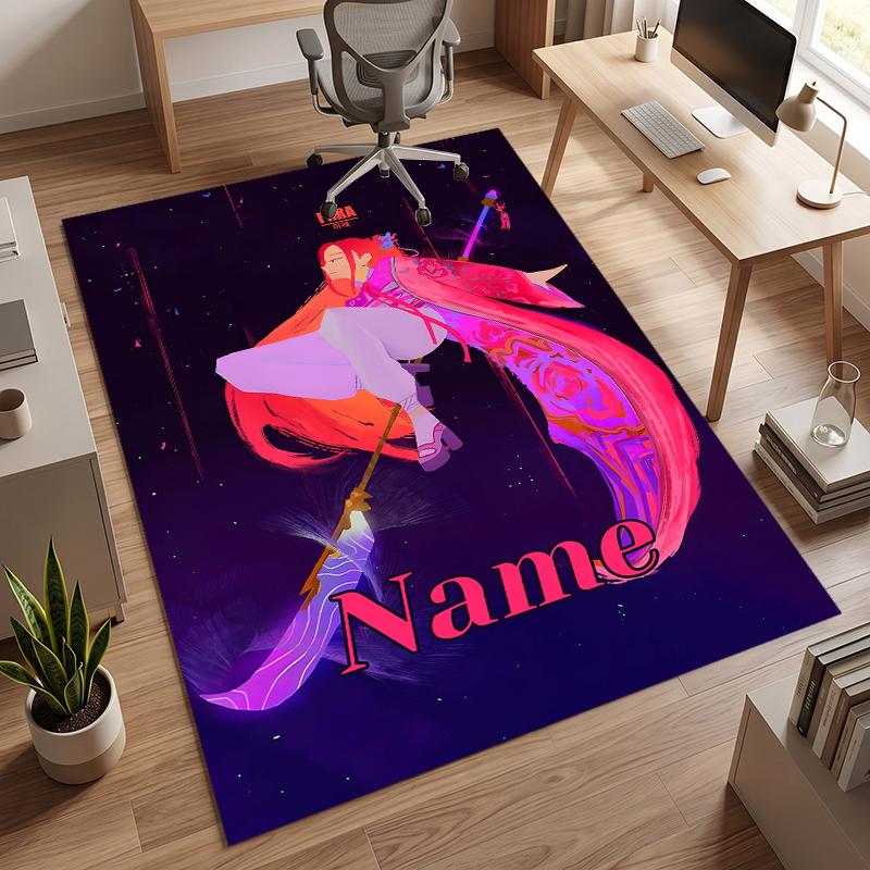 Guarda (1) Tappeto da Ufficio Personalizzato con Nome Decorazione Elegante per Soggiorno Camera da Letto Cucina