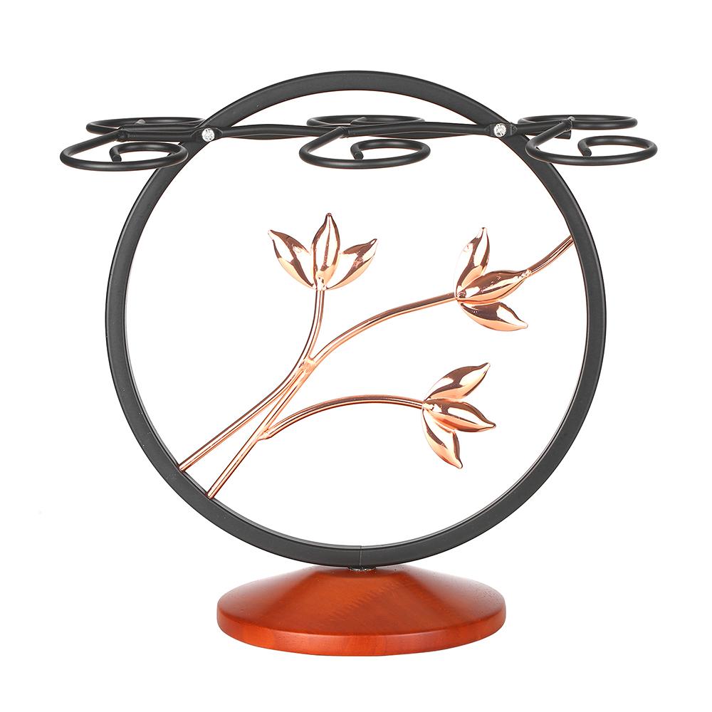 

Винтажная бронзовая стойка для бокалов для красного вина, 6 бокалов для вина, стойка для хранения бокалов, сушилка, подставка чёрный