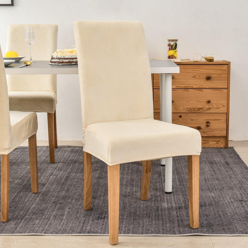 Soft Thick Solid Velvet Fabric Chair Covers Stretch Chair Covers For Dining Room Chair Slipcovers Chair Protectors Covers Dining