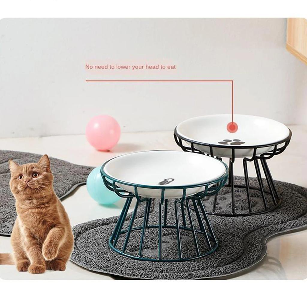Dogs Supplies Outdoor Feeding Drinking Accessories Doggie Cat Stand Bowl Ceramic Raised Pet Bowl Food Water Treats for Cats &amp