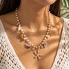 Bohemian Ocean Shell Faux Pearl Pendant Necklace Summer Beach Vacation Choker Fashion Jewelry