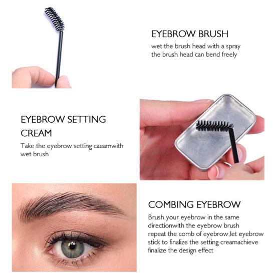 Long Lasting Waterproof Brow Setting Eyebrow Dyeing Cream with Brush Makeup Kit