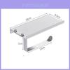 Aluminum Alloy Bathroom Paper Holder With Nodrill Mount For Toilet And Shower Storage