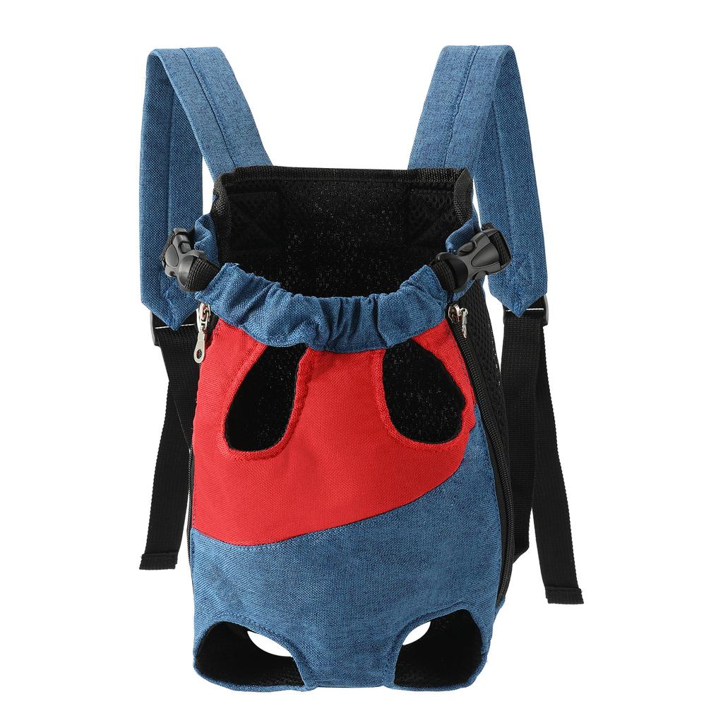 Cross-border wholesale pet backpack going out portable chest four-legged backpack dog cat travel breathable soft bag