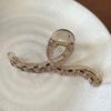Snake Shape Cross Shark Clip Transparent Wave Hair Clip Fashion Plastic Hair Claw  Daily