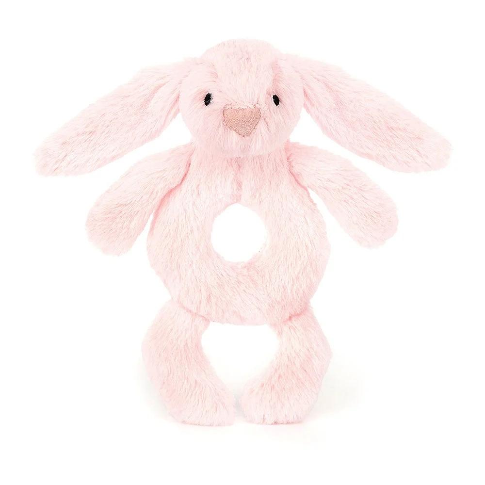 

JELLYCAT Shy Pink Bunny Ring Rattle Cute Doll Plush Doll 18cm Tall