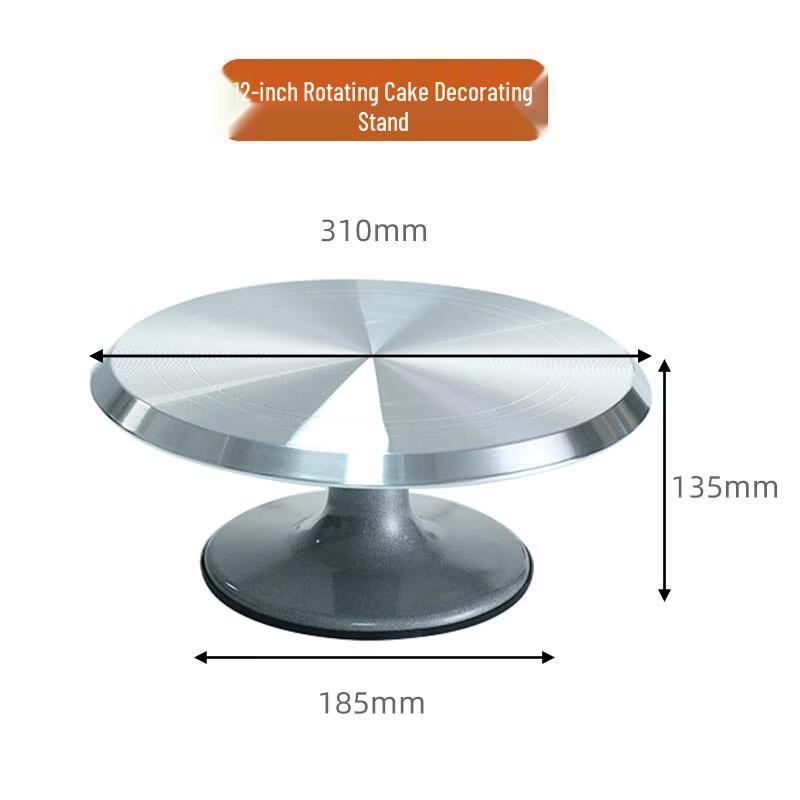 

Ruhan 12-inch Round Aluminum Alloy Non-slip Cake Turntable