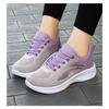 Women's Shoes 2024 Spring Casual Soft Sole Sports Shoes, Breathable Flying Mesh Shoes, Large-sized Running Shoes