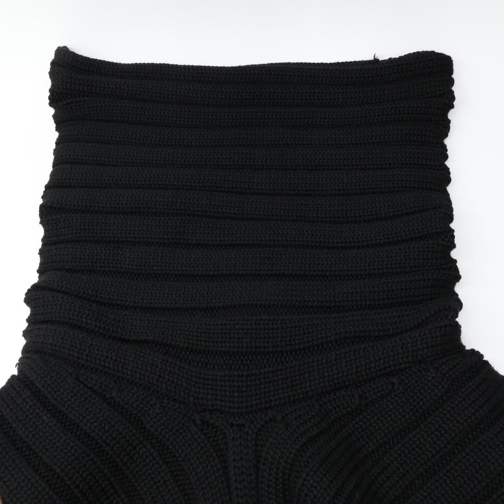 Chanel Black 99A P14413V00672 Mid-gauge Rib Knit Tops 38 blackUsed