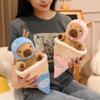 Cream Ice Strawberry Capybara Cute Cartoon Plush Doll Toy Decoration Bedroom