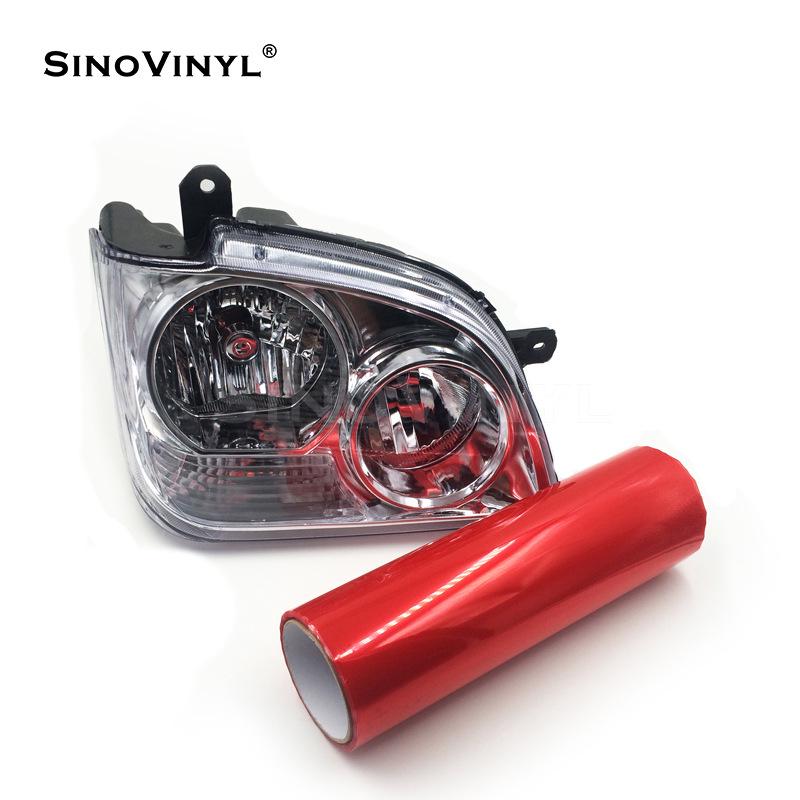 Car & Motorcycle Headlight Color Change and Decorative Sticker, Frosted Smoked Taillight Film красный