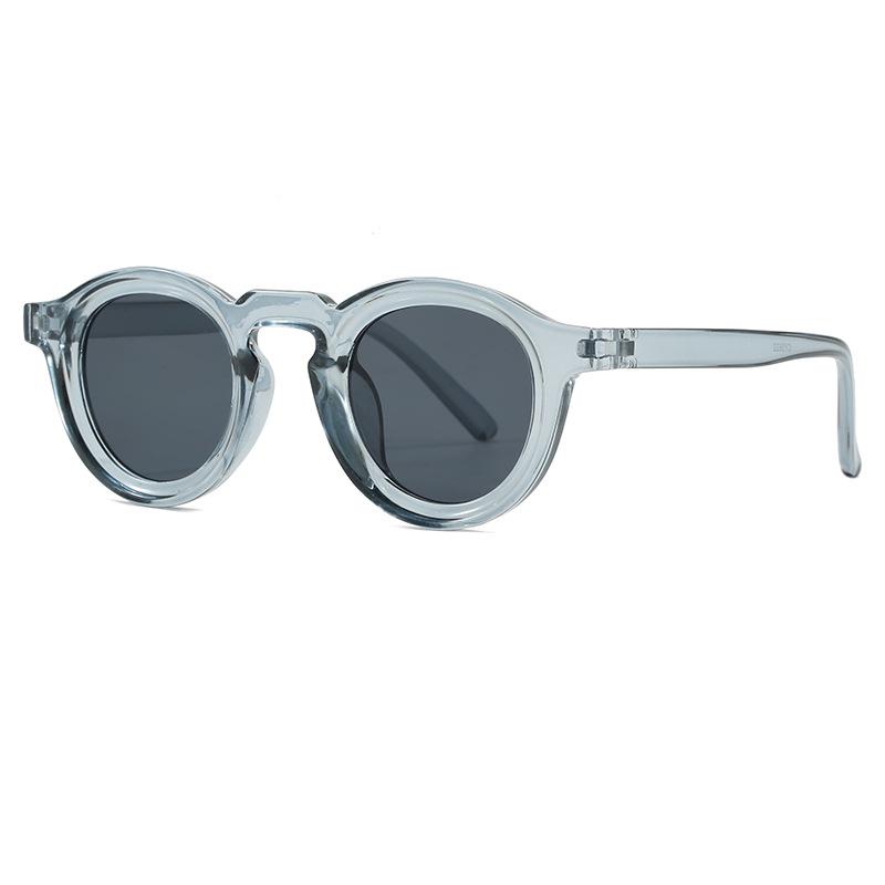 Retro Round Small Frame Glasses: High-End Unisex Sunglasses with UV Protection, Fashionable Trend.