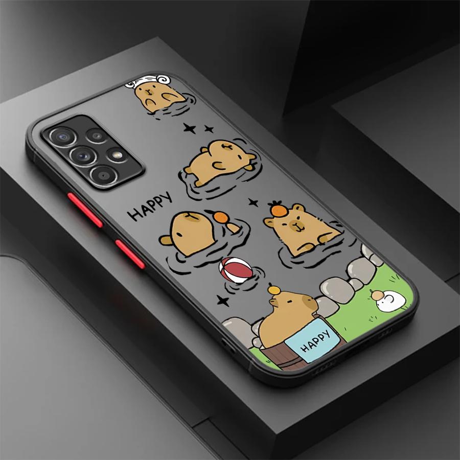 

Phone Cover Case for Samsung Galaxy A52S A72 A16 A15 A54 A34 A36 A53 A14 A23 A73 A33 A17 A52 A56 A55 A35 Capybara Cartoon Galaxy A25 5G