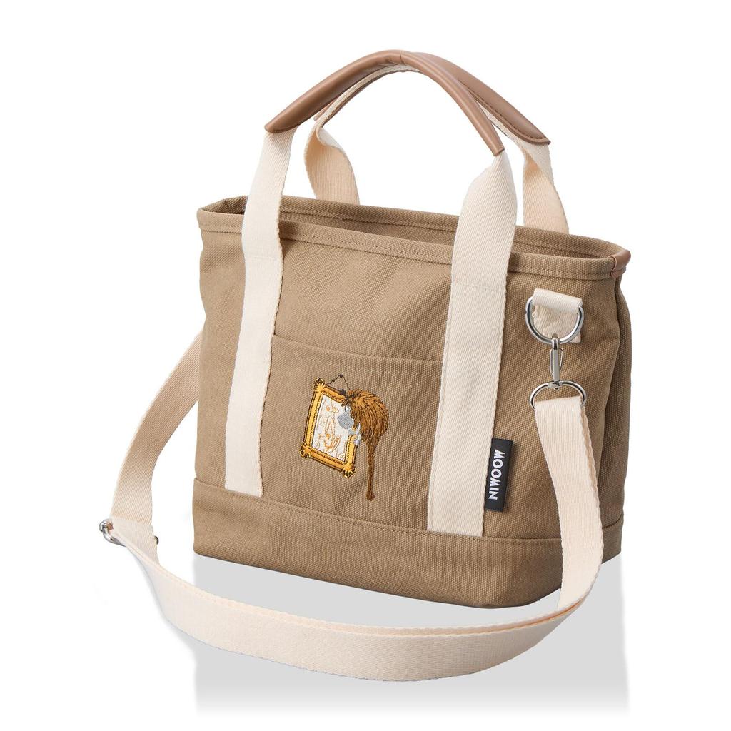 Insulated Tote Canvas Lunch Shoulder Moomin 6078 Ancestor 2-Way Bag, Bag, Bag, Bag, MC52. Brown,