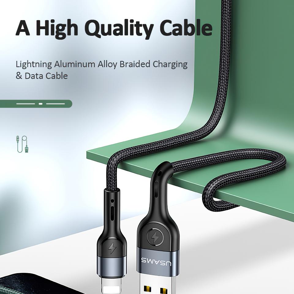 USAMS USB Typ C Lightning Kabel für iPhone 12 13 11 pro max Xs Xr X SE 8 7 6 plus 6s 5s iPad Air mini USB C Schnelllade Datenkabel 4.9