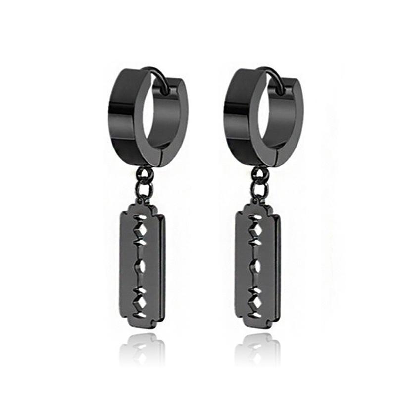 Nouveau Design Boucles d'Oreilles Pendantes Acryliques La Lame pour Hommes Femmes Punk Acrylique Rock Boucles d'Oreilles Lame de Rasoir Accessoires de Bijoux Mode