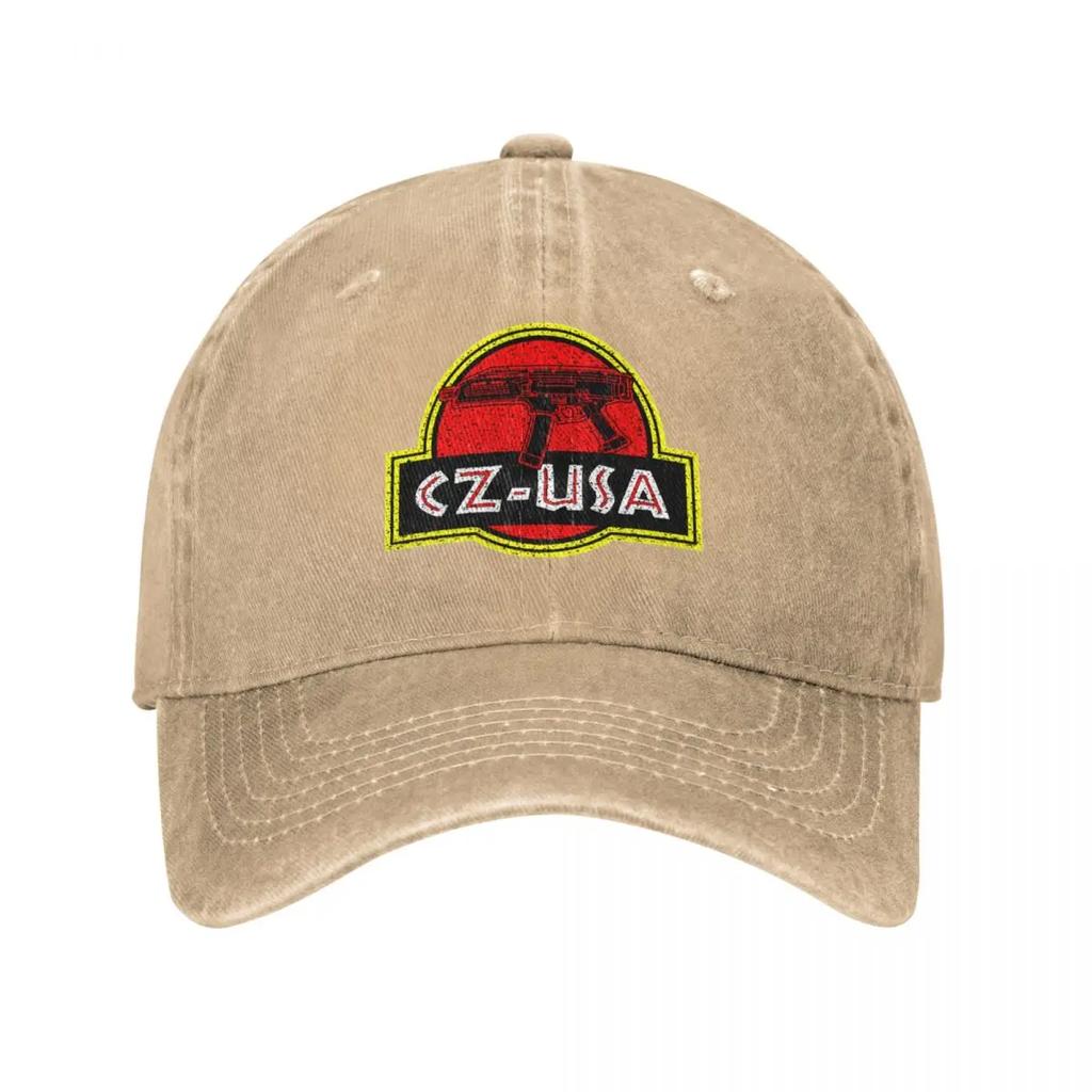 2026 Retro CZ USA Pistol Logo Baseball Caps Unisex Distressed Washed Snapback Hat Guns Outdoor Running Golf Unstructured Soft Ha