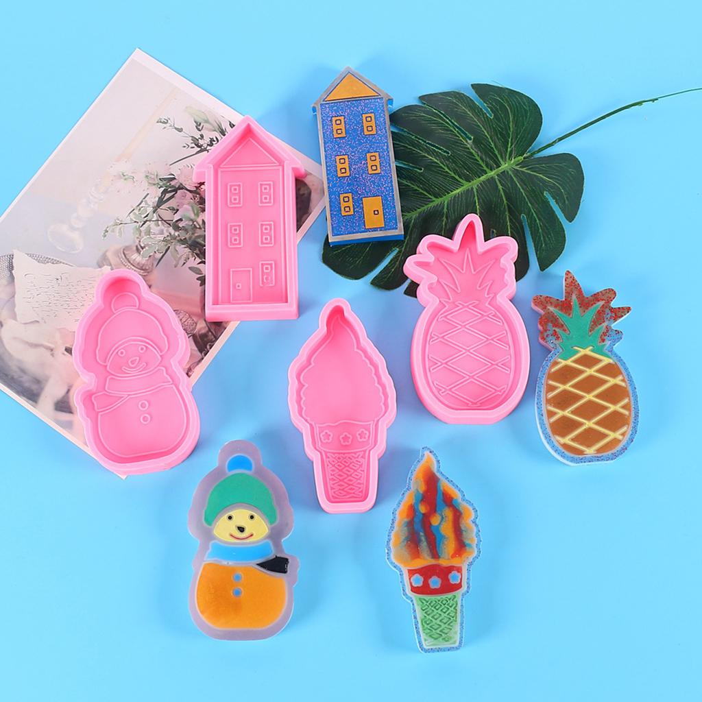 

Cartoon Keychain Epoxy Resin Mold Jewelry Pendant Decorations Silicone Mould DIY Crafts Home Decorations Ornaments Tool 3