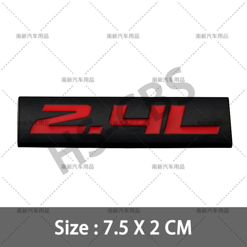 3D Metal 2.0L 2.2L 2.3L 2.4L 2.5L 2.6L 2.7L 2.8L Car Engine Displacement Badge Rear Trunk Emblem Stickers Decorative Accessories