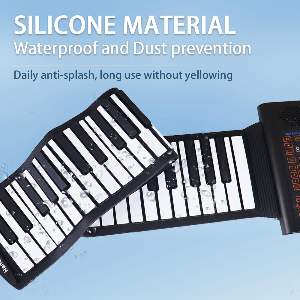 Taşınabilir El Yapımı Trompet Piyano 61 Tuşlu Katlanabilir Piyano Başlangıç Seviyesi Dostu Müzik Öğretimi Doğum Günü Hediyesi
