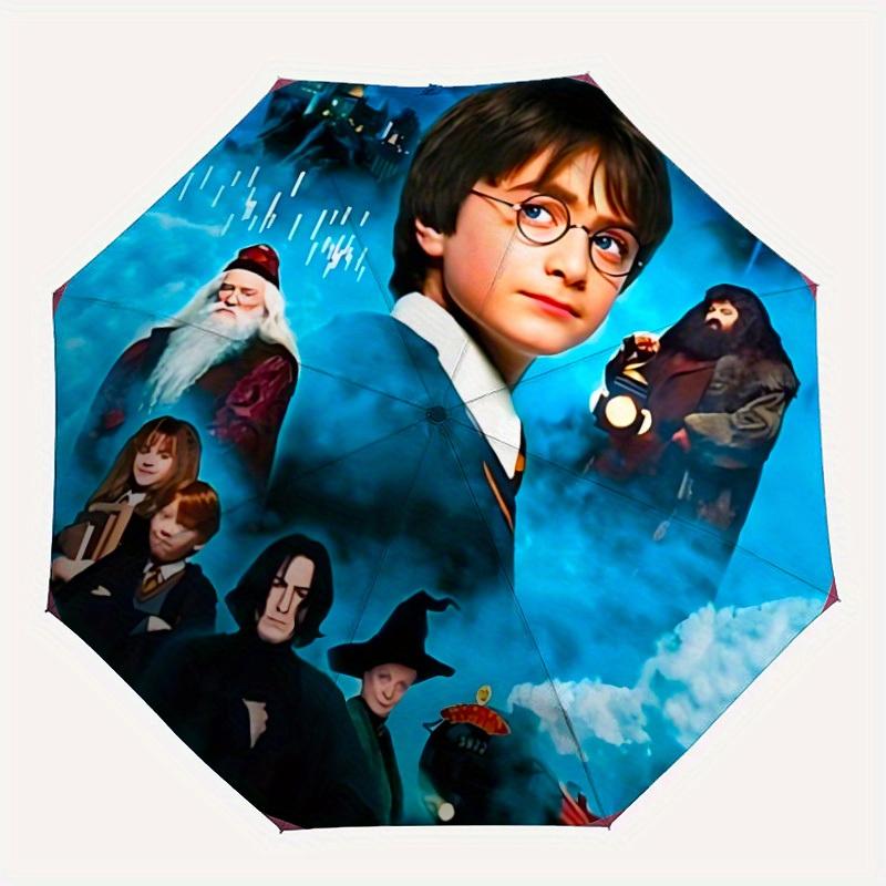 

1pc Harry Potter Automatic Umbrella - 8-Rib Foldable Design, Outdoor Adventures, Durable Canopy Material yy250823166