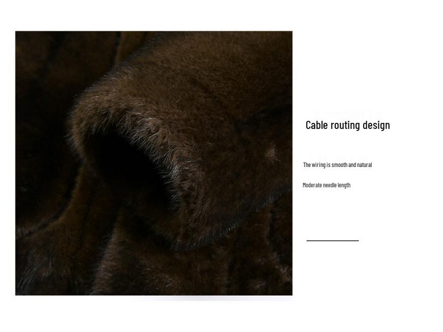 Men's Double-Sided Sable Fur Mid-Length Winter Coat