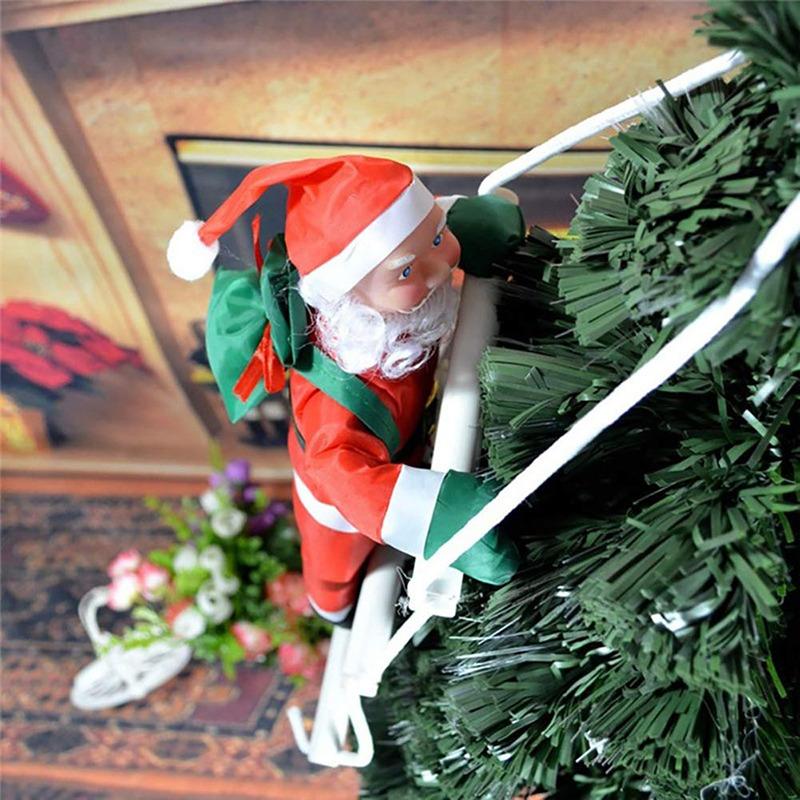 Christmas Santa Claus Climbing Ladder Doll Christmas Tree Hanging Decoration Indoor Door Wall Christmas Pendant New Year Gifts