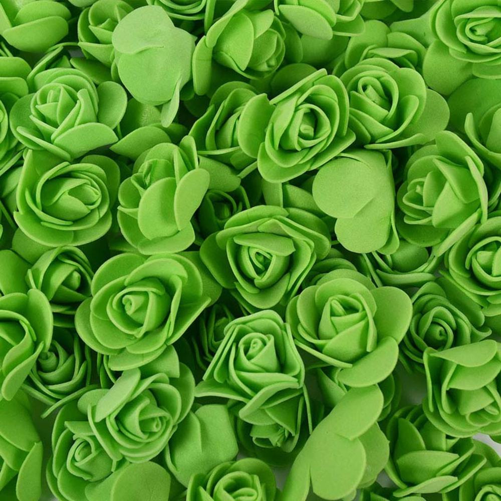 50pcs/Pack 3cm Foam Rose Heads Artificial Flower Teddy Bear Rose For Wedding Birthday Party Home Decor DIY Valentines Gifts