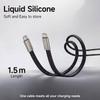 Detachable Charging Cable with Built-In Phone Stand  240W Super Fast Charging Type C To C 1.5M Data Cable For  iPhone/Huawei