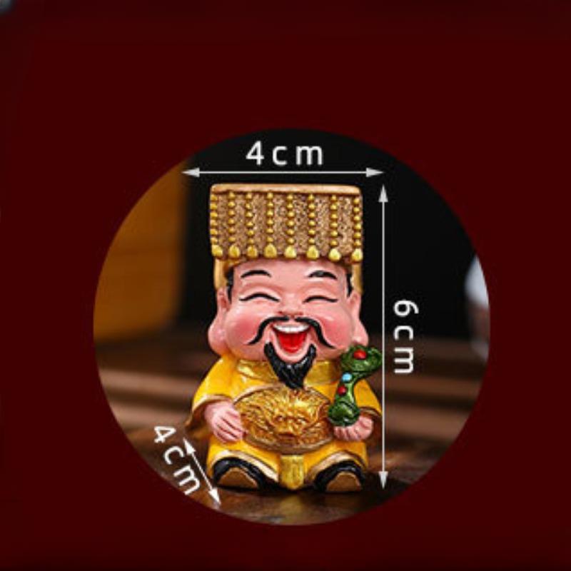 1pc Mini God of Wealth Statue, God of Wealth Ornament, Creative Decorations, TV Cabinet Decoration, Shop Opening, Housewarming Gift