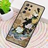 Japanese Style Geisha Teasing the Cat Phone Case For Samsung Galaxy Note 10 Pro S26 S25 S24 S23 S22 S21 Plus Ultra Cover