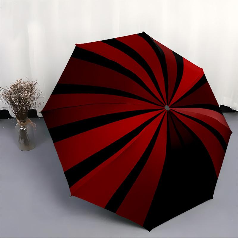1pc Sunburst Pattern Automatic Open/Close Umbrella Compact Folding Umbrella, All-Season Portable Umbrella for Women/Men F1124294