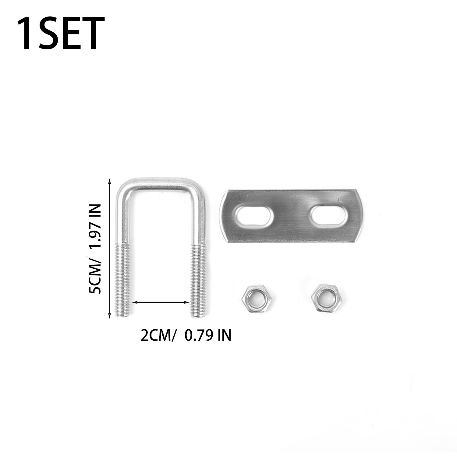 Stainless Steel Square U Bolt Clamp M6 M10 Right Angle Bolt Square Pipe Clamp With Baffle For Square Tube Conduit Bracket Mount