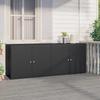 Vidaxl Gartenschrank, Schwarz, 198X55,5X80 Cm, Polyrattan