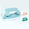 Mini 2-Hole Punching Machine Diy Hole Punching Detection Book Page Stitcher Office Stationery Macaron Color