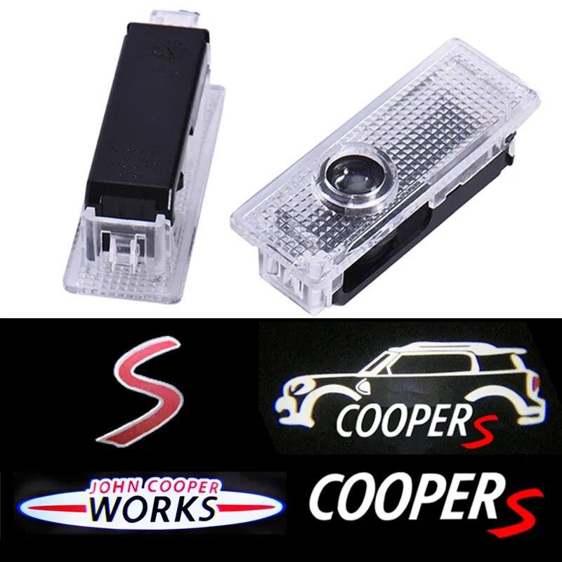 

2 шт., проектор для двери автомобиля, светодиодный приветственный свет, призрачная теневая лампа для JCW S R55 R56 R50 R53 R60 F56 Countryman 2011-2019