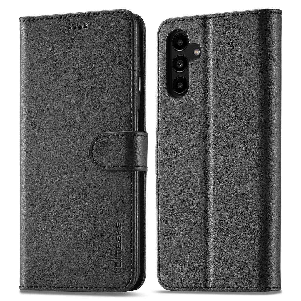 LC.IMEEKE For Samsung Galaxy A34 5G Calf Texture Case Wallet Stand Design Magnetic Clasp Leather Phone Cover