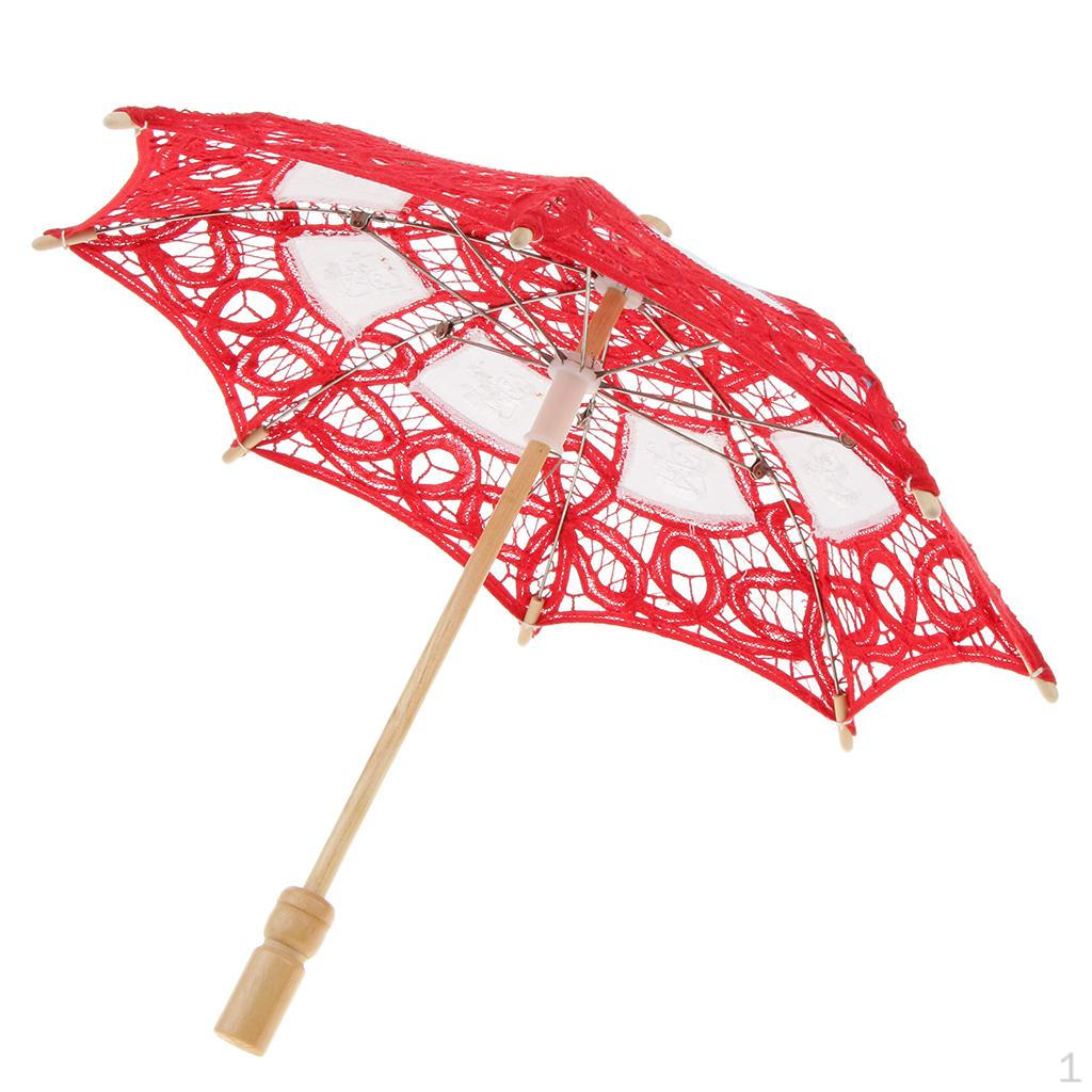 

Wedding Embroidery Parasol for Parties Celebration червоний