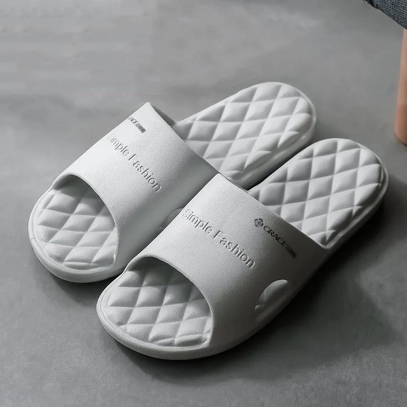 WTEMPO EVA Slippers Women Summer Thick Bottom Indoor Home Couples Bathroom Slippers Non-slip Soft Ins Cool Slippers