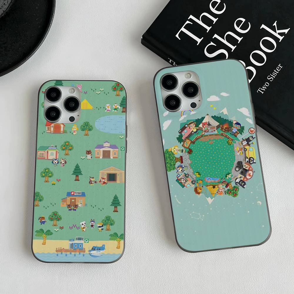 A-Animal C-Crossing Phone Case Corrugated Pattern Phone Case For iPhone 17 Air 16 15 14 13 Plus Pro Max Matte Shockprooof Cover