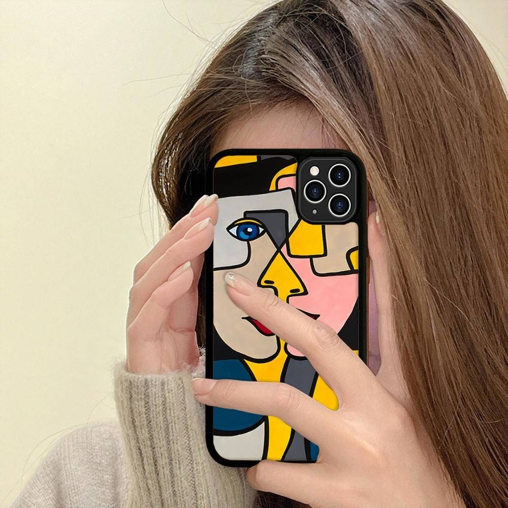 Picasso Abstrakte Kunst PC+TPU Schutzhülle Für IPhone 17 16 Pro Max 15 Plus 14 13 12 11 Hülle