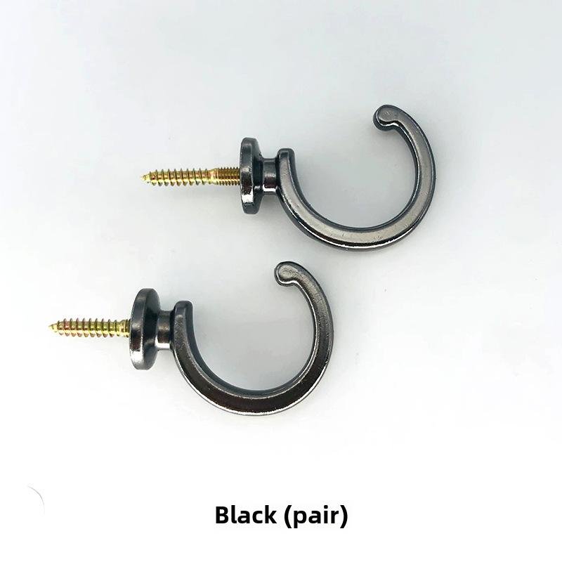 60/30/4/2pcs Retro Iron Curtain Holdback Wall Hanger Mounted Metal Hooks U Shaped Curtain Loop Holder Wall Tie Back With Screw