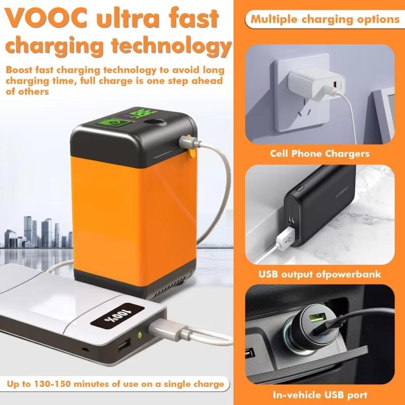 Portable Electric Shower Pump Outdoor Camping4800/6000/7800mAh Rechargeable Digital Temperature Display For Hiking Travel