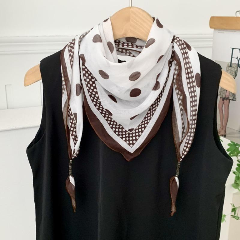 Cashew flower silk scarf new simple printing headscarf decorative scarf scarf small shawl triangular scarf tied waist