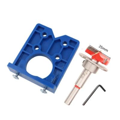 1PC 35mm Hinge Hole Drilling Guide Locator Hinge Drilling Jig Drill Bits Woodworking Door Hole Opener Cabinet Accessories Tools
